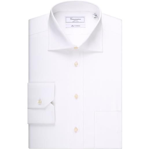 Camicissima camicia permanent bianca, con taschino, slim modena francese modena francese