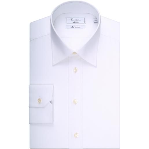 Camicissima camicia permanent bianca, slim catania italiano