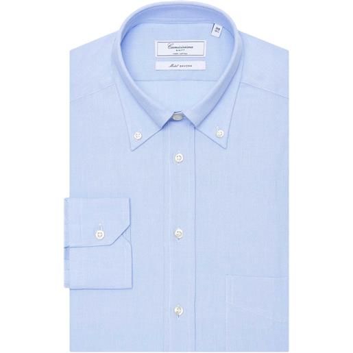 Camicissima camicia permanent azzurra, slim savona button down