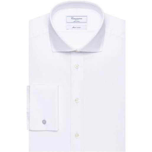 Camicissima camicia permanent bianca con doppio polso chieti francese