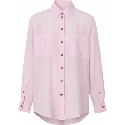 Burberry camicia con bottoni - rosa