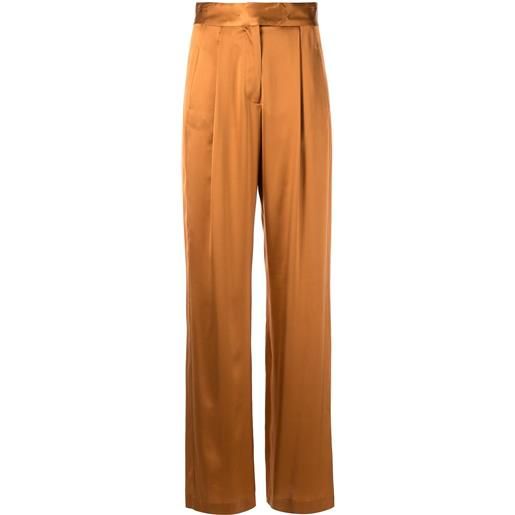 Michelle Mason pantaloni a gamba ampia - arancione