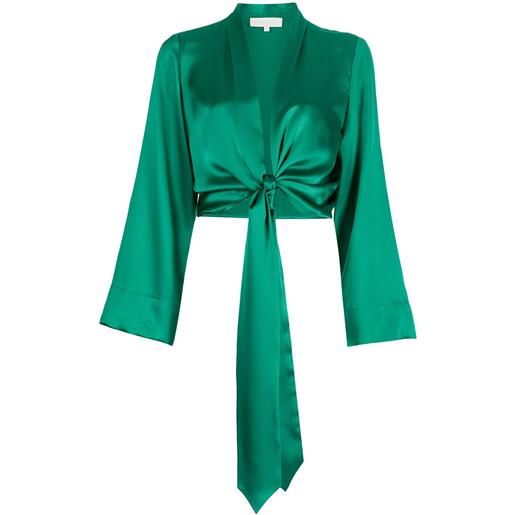 Michelle Mason blusa a maniche lunghe - verde