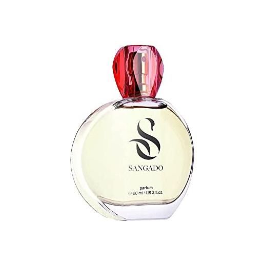 SANGADO iris di SANGADO, profumo per donne, lunga durata 8-10 ore, fragranza lussuosa, floreale legnoso muschiato, preziose essenze francesi, extra-concentrato (parfum), elegante, attraente, spray da 60 ml