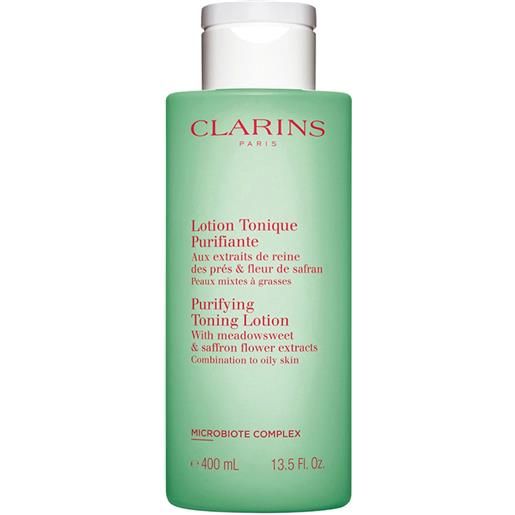 Clarins lotion tonique purifiante 400 ml tonico purificante astringente per il viso flacone pelle secca e sensibile