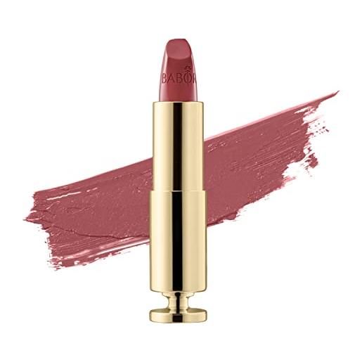 BABOR make up lip colour, rossetto cremoso con effetto idratante, a lunga durata, leggermente lucido, disponibile in 10 colori, 4 g