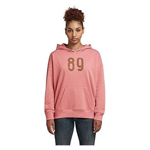G-STAR RAW women's graphic back snaps hoodie, rosa (dusty rose d20429-a613-3479), m