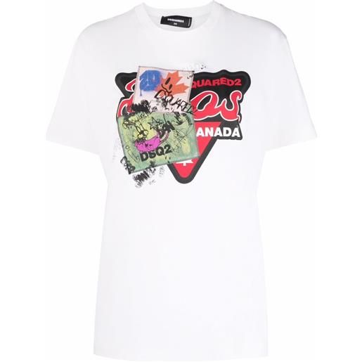 Dsquared2 t-shirt con stampa - bianco