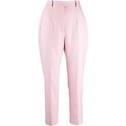 Alexander McQueen pantaloni sartoriali crop - rosa