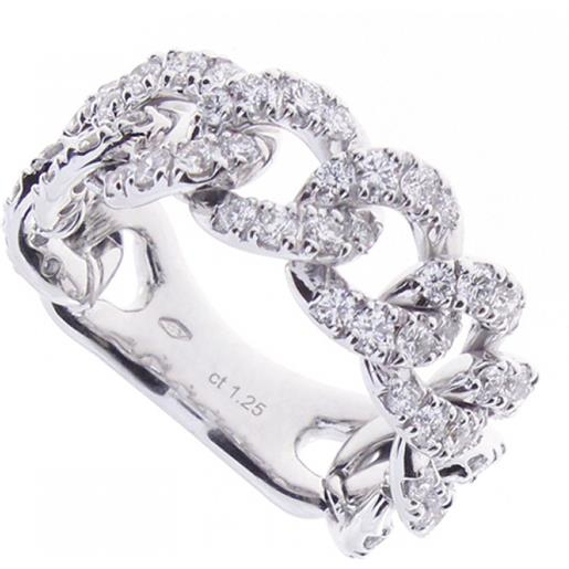 Salvini anello classico oro bianco e diamanti