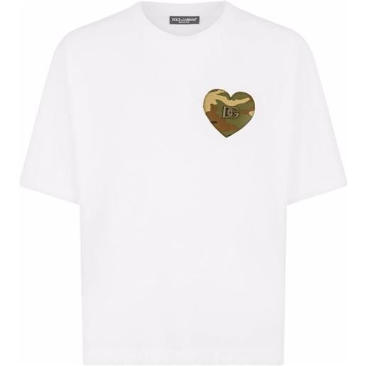 Dolce & Gabbana t-shirt con stampa camouflage - bianco