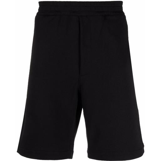 Alexander McQueen shorts con zip laterale - nero