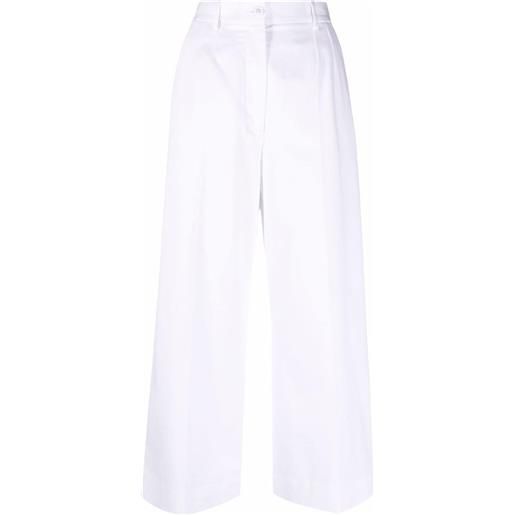 Dolce & Gabbana pantaloni crop a gamba ampia - bianco