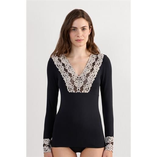 Intimissimi maglia manica lunga scollo a v pretty flowers multicolore