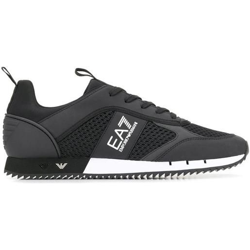 Ea7 Emporio Armani sneakers con logo laterale - nero