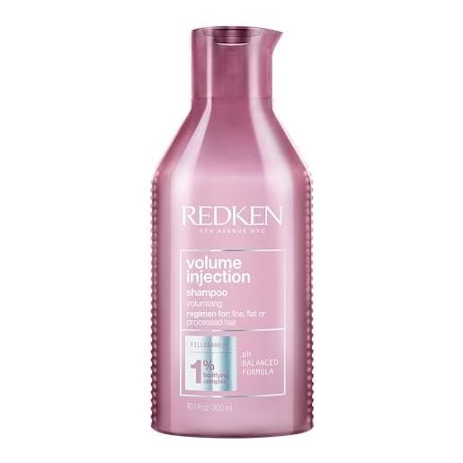 Redken shampoo professionale volume injection, volumizzante per capelli lisci e piatti, 300 ml