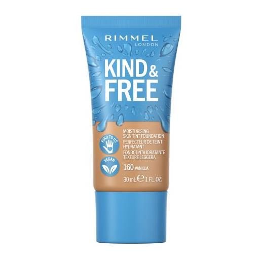 Rimmel London kind & free skin tint foundation fondotinta idratante 30 ml tonalità 160 vanilla