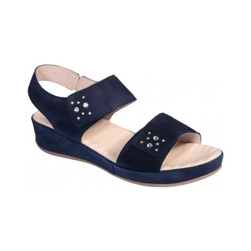 SCHOLL SHOES "bettie calzatura donna in suede + strass colore navy blue misura 41 scholl®"