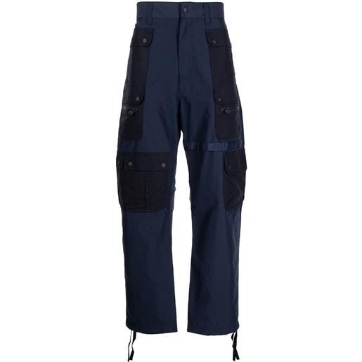 White Mountaineering pantaloni con tasche - blu