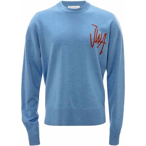 JW Anderson maglione con ricamo - blu