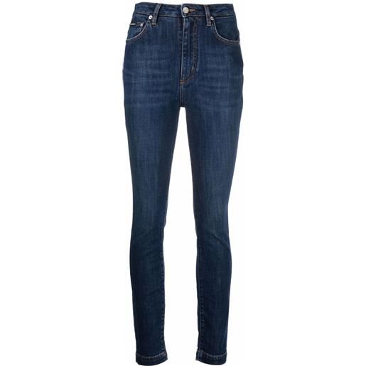 Dolce & Gabbana jeans skinny a vita alta - blu