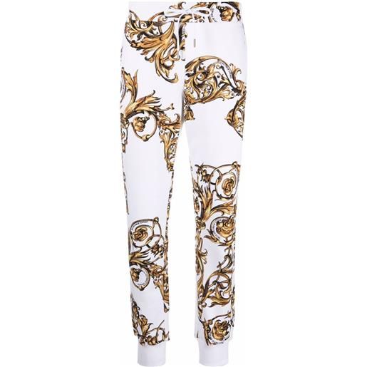 Versace Jeans Couture pantaloni sportivi barocco con stampa - bianco