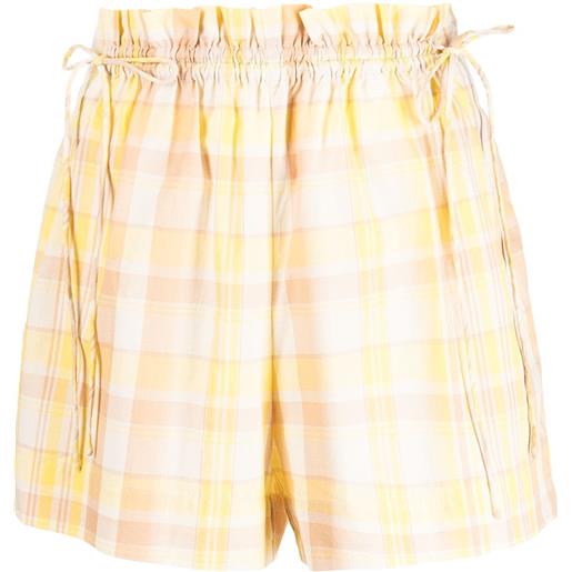 Oroton shorts a quadri - giallo