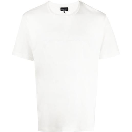 Giorgio Armani t-shirt con ricamo - bianco