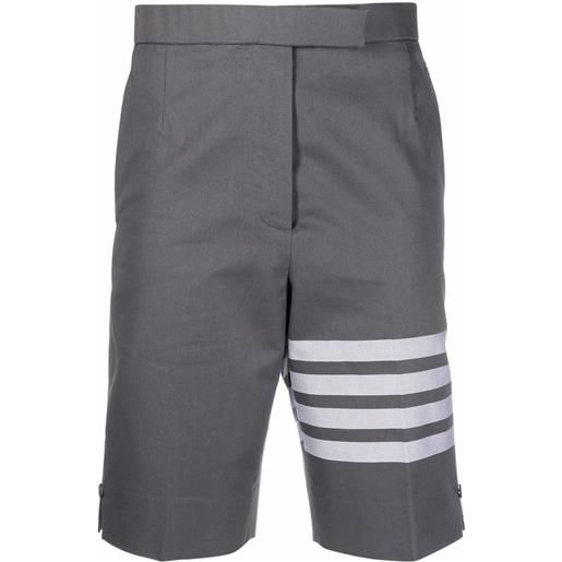 Thom Browne shorts sartoriali con righe - grigio