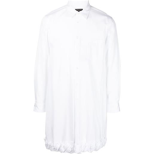 Comme des Garçons Homme Plus camicia con dettaglio a contrasto - bianco