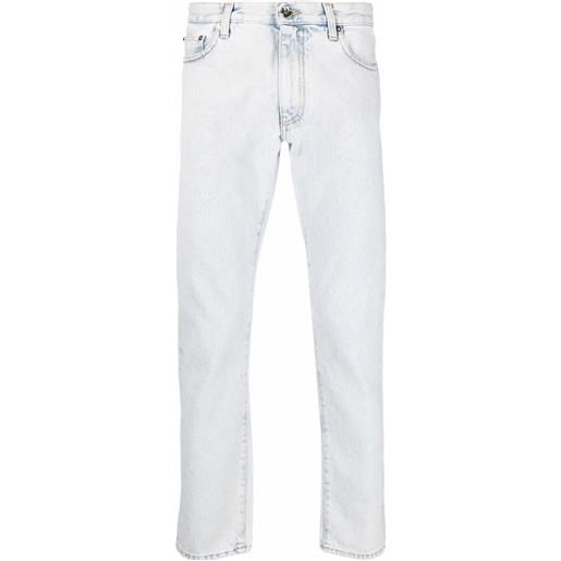 Off-White jeans slim con stampa - blu