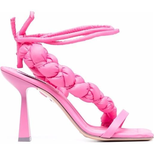 Sebastian Milano sandali con punta quadrata - rosa