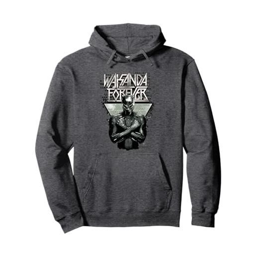 Marvel black panther wakanda forever prism patterned felpa con cappuccio