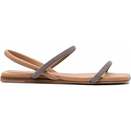 Brunello Cucinelli sandali con cinturino posteriore - toni neutri