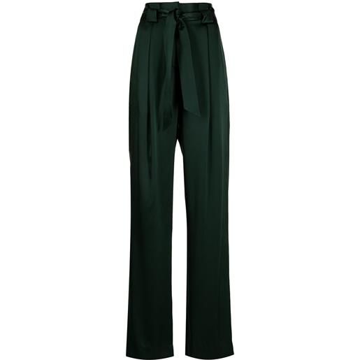 Michelle Mason pantaloni a vita alta - verde