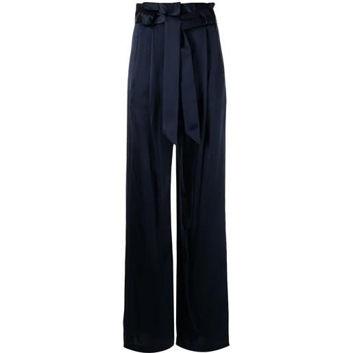 Michelle Mason pantaloni a vita alta - blu