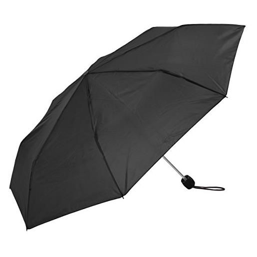 Le Monde du Parapluie ombrello pieghevole nero unisex - ombrello pieghevole con apertura manuale e resistente al vento, compatto solo 24 cm - ultraleggero di 250 g, ombrello da viaggio