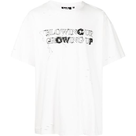 Haculla t-shirt blowing up growing up - bianco