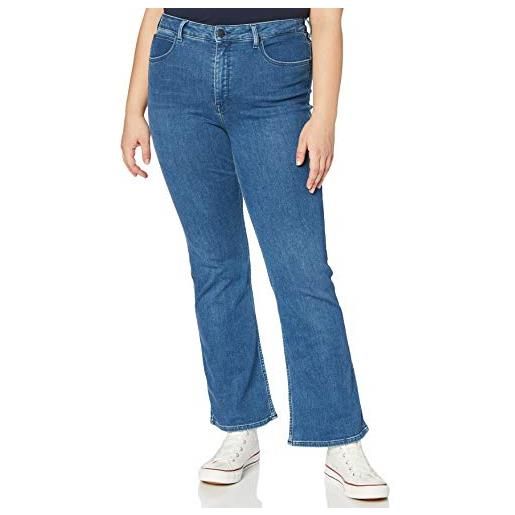 Lee bootcut plus jeans donna, blu (mid evita), 42w/33l