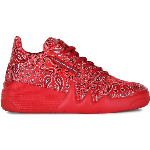 Giuseppe Zanotti sneakers con stampa paisley - rosso