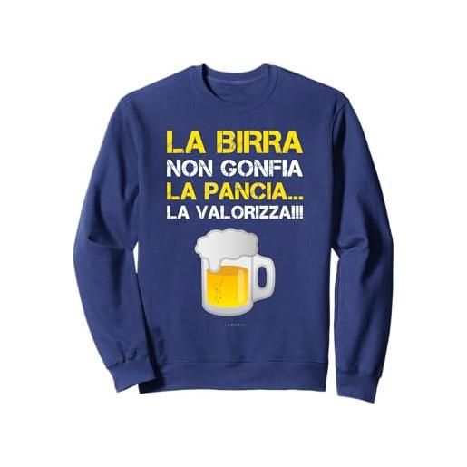 LUMOMIX felpe senza cappuccio birra frasi divertenti pancia e alcol felpa