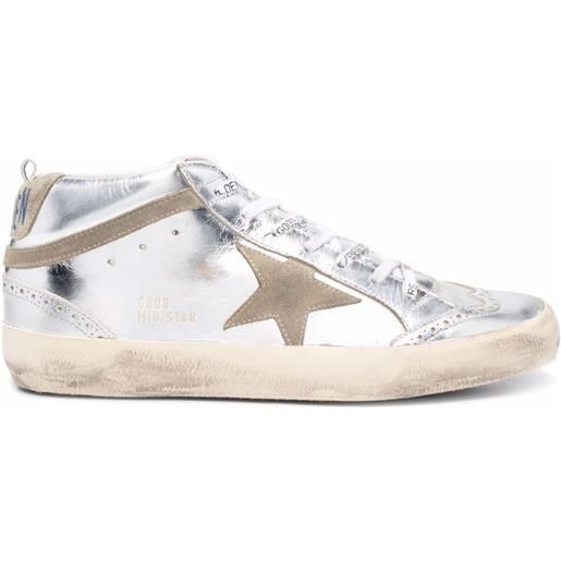 Golden Goose sneakers laminated star and wave - argento