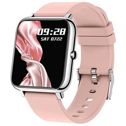 KALINCO smartwatch, orologio fitness con cardiofrequenzimetro e monitoraggio del sonno， orologio con cinturino milano, smartwatch ip67 impermeabile per uomo donna per android ios