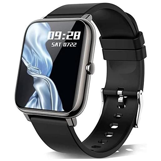 KALINCO smartwatch, orologio fitness con cardiofrequenzimetro e monitoraggio del sonno， orologio con cinturino milano, smartwatch ip67 impermeabile per uomo donna per android ios