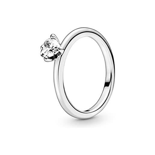 Pandora anello solitario da anniversario donna argento argento sterling 925-198691c01-56