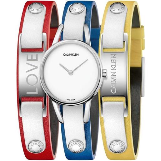 Calvin Klein #mycalvins ck watch set orologio bianco e due bracciali k9d231vx