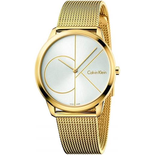 Calvin Klein minimal ck watch dorato logo k3m21526