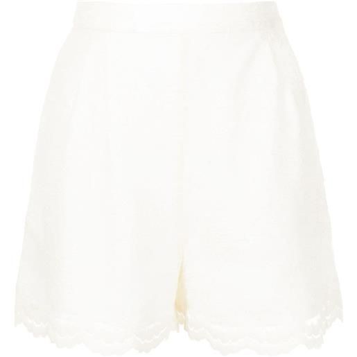 SHIATZY CHEN shorts a fiori - bianco