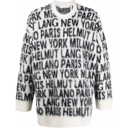 Helmut Lang maglione con stampa - toni neutri