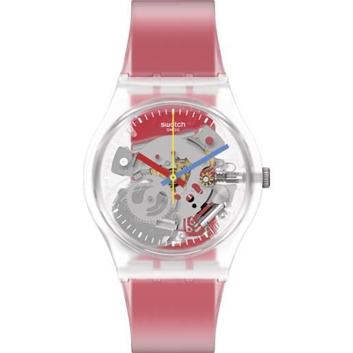 Swatch clearly red striped Swatch ge292